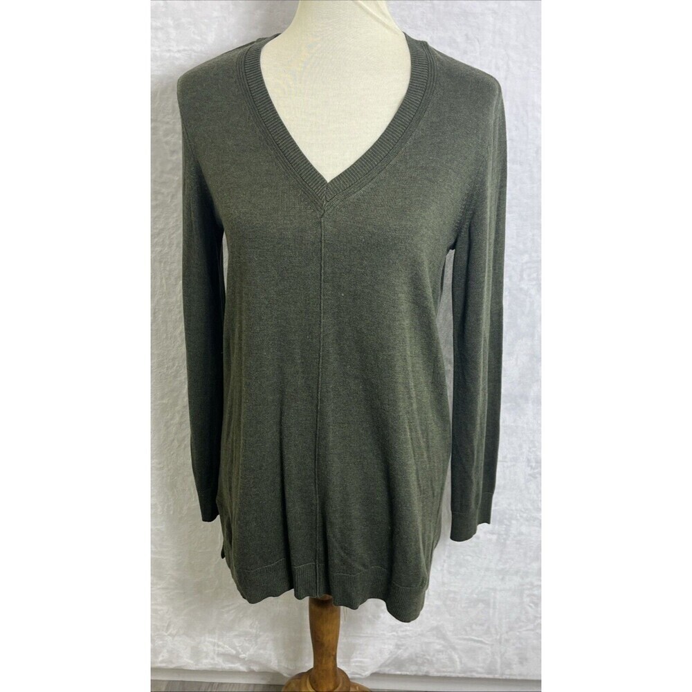 Tommy Hilfiger Pullover Sweater Women's V-Neck Green Size Small